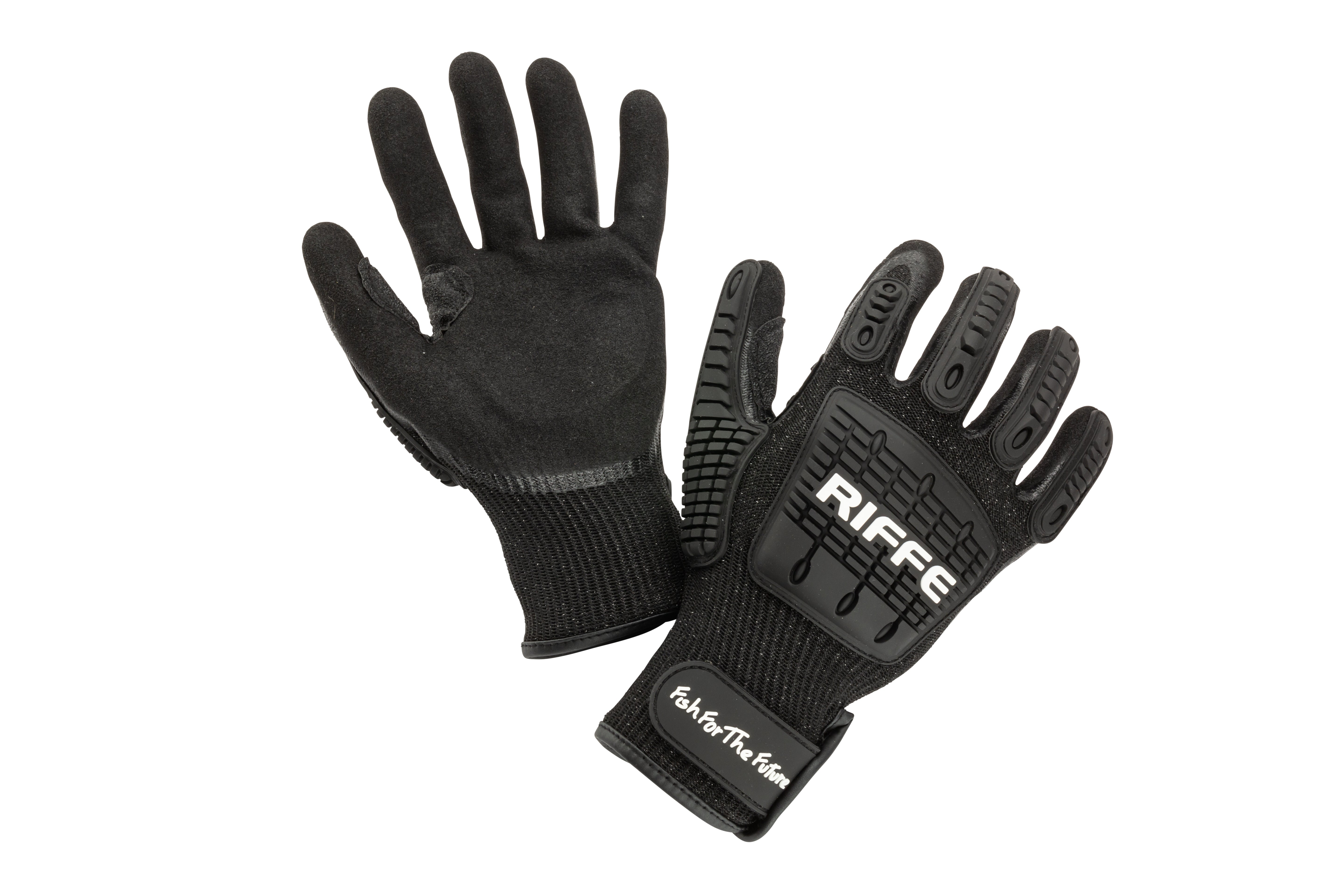 Riffe Holdfast/Cut-Resistant Impact Gloves With Velcro Strap