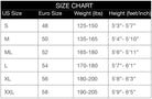 Riffe Vortex Wetsuit Size Chart