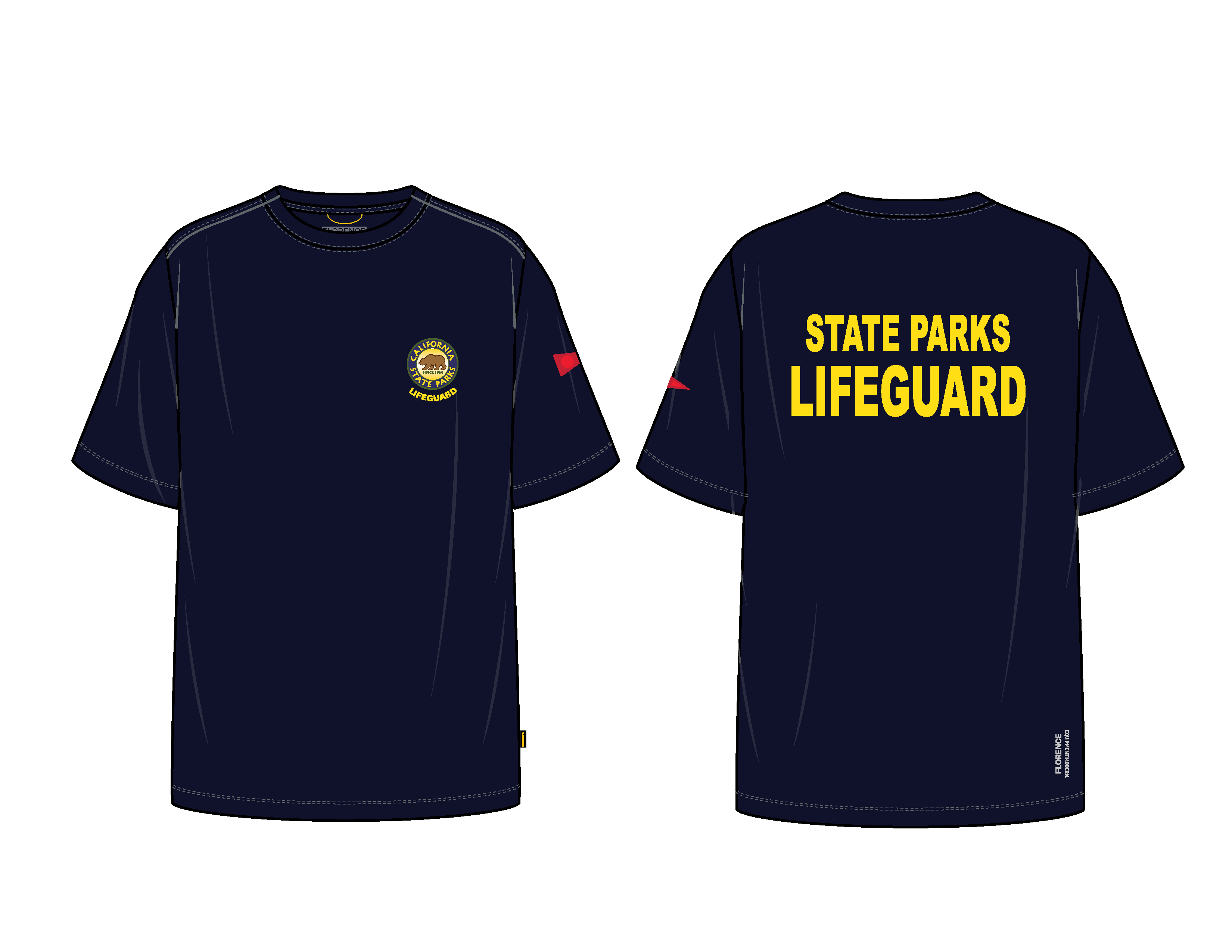 CA STATE PARKS Lifeguard Performance Short Sleeve